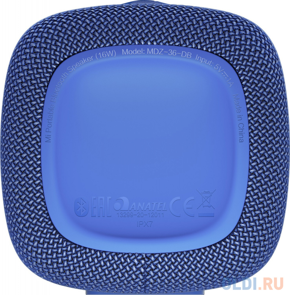 Колонка портативная Xiaomi Mi Portable Bluetooth Speaker Blue MDZ-36-DB 1.0 (2 колонки) Синий QBH4197GL фото