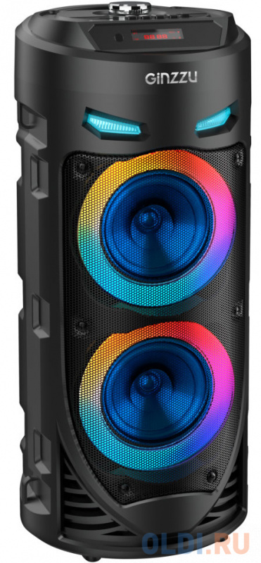 

Ginzzu GM-220 {(V5.0), 24Вт, 150Гц- 18кГц, USB-flash, microSD-card, FM-радио, пульт ДУ, батарея 3,6В/2400мАч, эквалайзер}