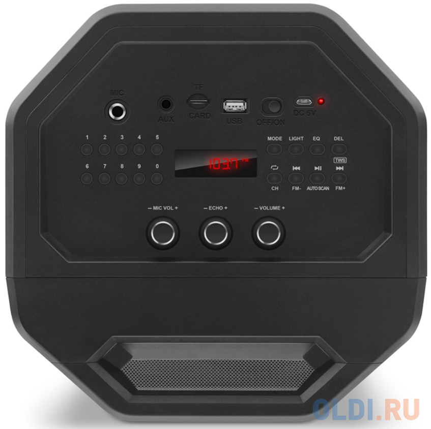 Колонка порт. Sven АС PS-680 черный 65W 1.0 BT, размер 470х240х240 мм - фото 6