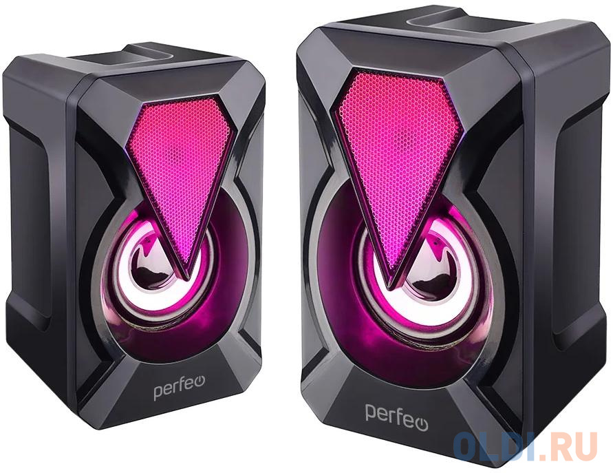 Колонки 2.0 Perfeo "FLAMES" Черный фото