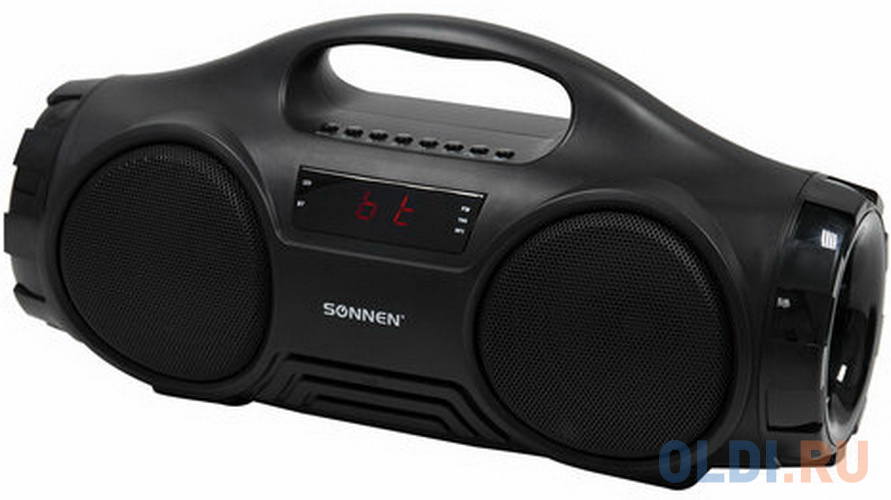 Колонка портативная SONNEN B332, 16 Вт, Bluetooth, FM-тюнер, microSD, MP3-плеер, черная, 513480 фото