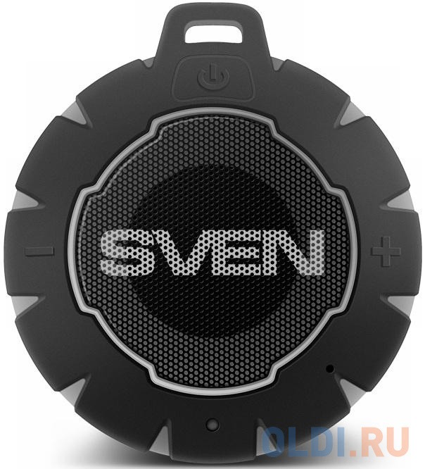Мобильные колонки SVEN PS-95 1.0 чёрные (IPx7, 7W, USB, Bluetooth, подсветка, 1000 мA) фото