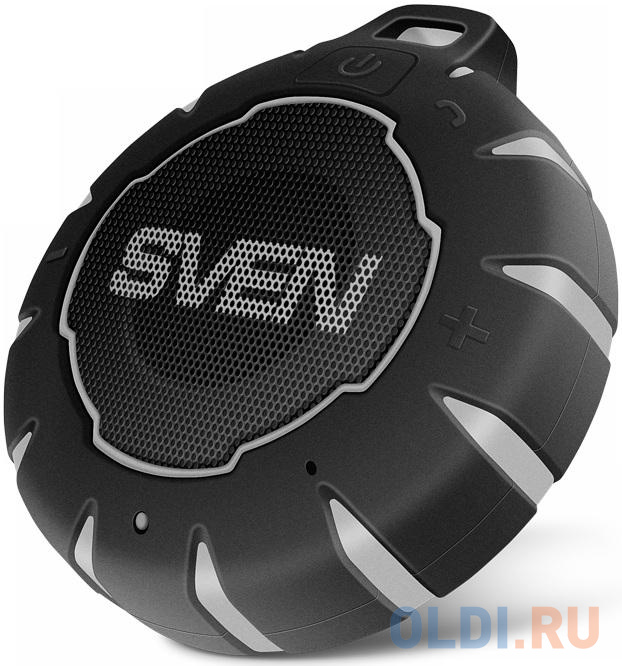 Мобильные колонки SVEN PS-95 1.0 чёрные (IPx7, 7W, USB, Bluetooth, подсветка, 1000 мA) фото