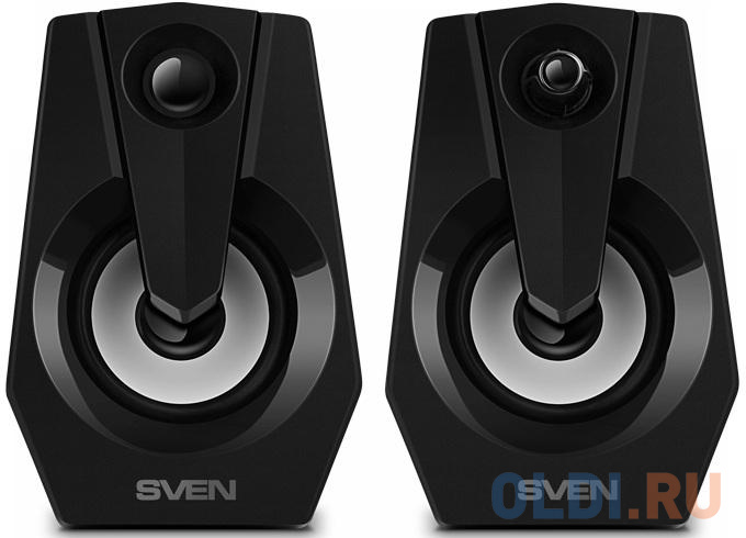 Колонки Sven 370 2.0 чёрные (2x2W, USB, RGB подсветка) фото