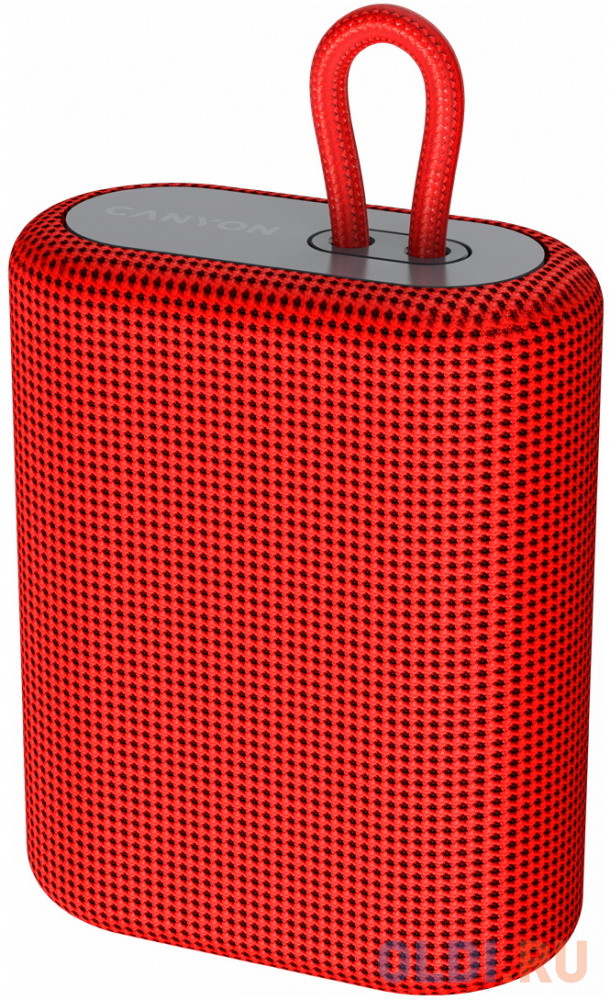 

Canyon BSP-4 Bluetooth Speaker, BT V5.0, BLUETRUM AB5365A, TF card support, Type-C USB port, 1200mAh polymer battery, Red, cable length 0.42m, 114*93*