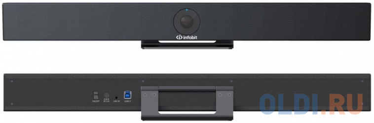Саундбар со встроенной камерой Infobit [iCam VB30] AV VB30 USB, max. 120° ultra-wide capture, 4K video. Speaker Tracking and Auto Framing.
