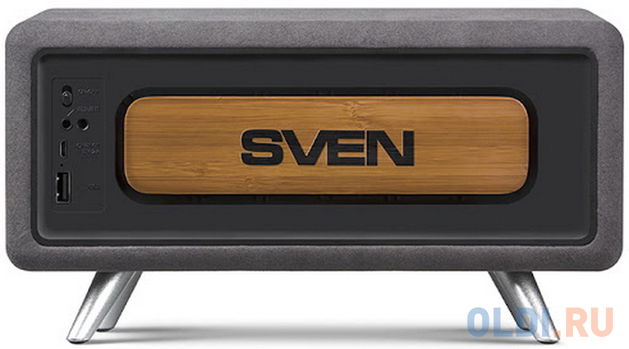 Мобильные колонки Sven HA-930 2.1 бамбук (2x25W, 1x25W, USB, Bluetooth, FM-радио, LED-дисплей, ручка, 2х2200 мA ) фото