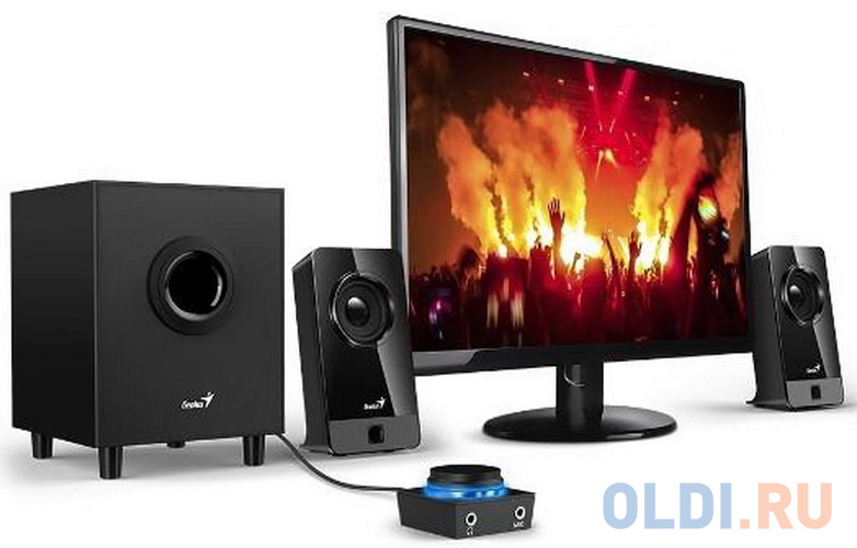 Колонки 2.1 (две колонки + сабвуфер) Genius SW-2.1 300X Черный фото