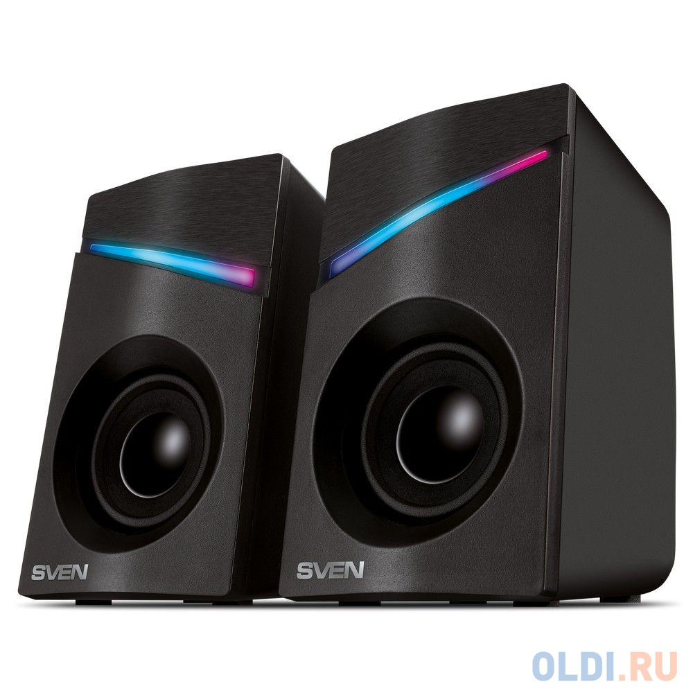 

Колонки SVEN 305 2.0 чёрные (USB, 2x3 Вт, RGB подсветка)