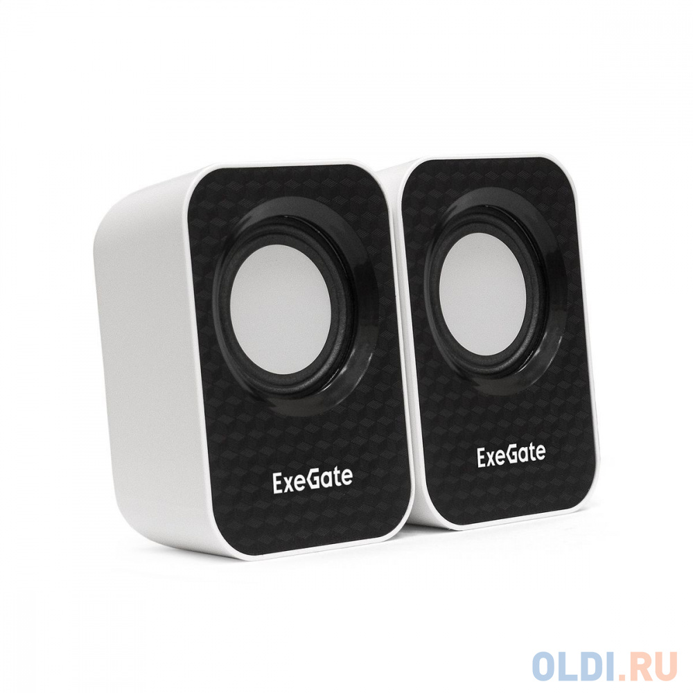 Exegate EX287052RUS Акустическая система 2.0 ExeGate Disco 170 (питание USB, 2х3Вт (6Вт RMS), 100-20000Гц, белый/черный)