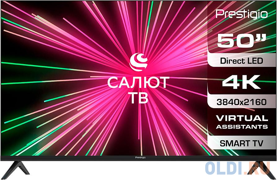 

Телевизор Prestigio PTV50SS07X_CIS_BK 50" 4K Ultra HD, Черный