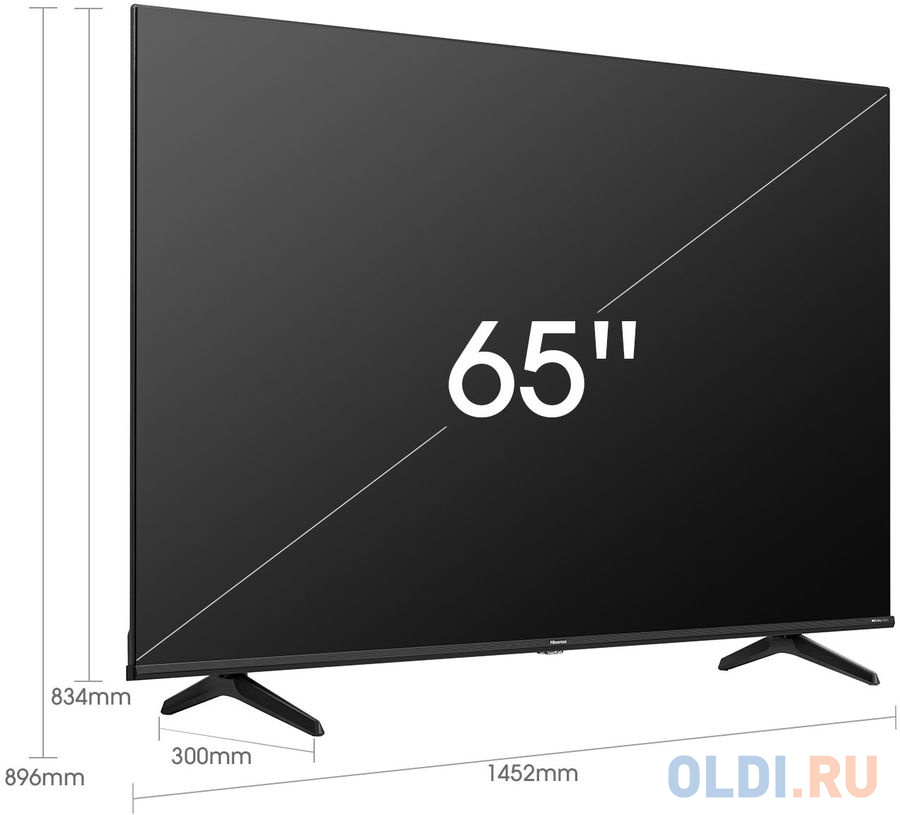 Телевизор 65" Hisense 65E7HQ черный 3840x2160 60 Гц Smart TV Wi-Fi 2 х USB RJ-45 Bluetooth 4 х HDMI фото