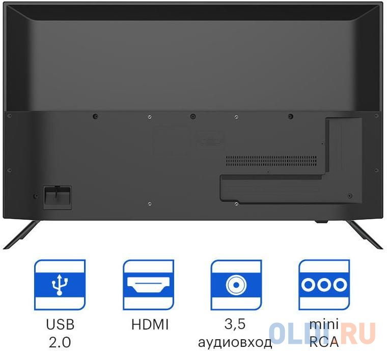Телевизор LED Kivi 40" 40F550NB черный FULL HD 60Hz DVB-T DVB-T2 DVB-C фото