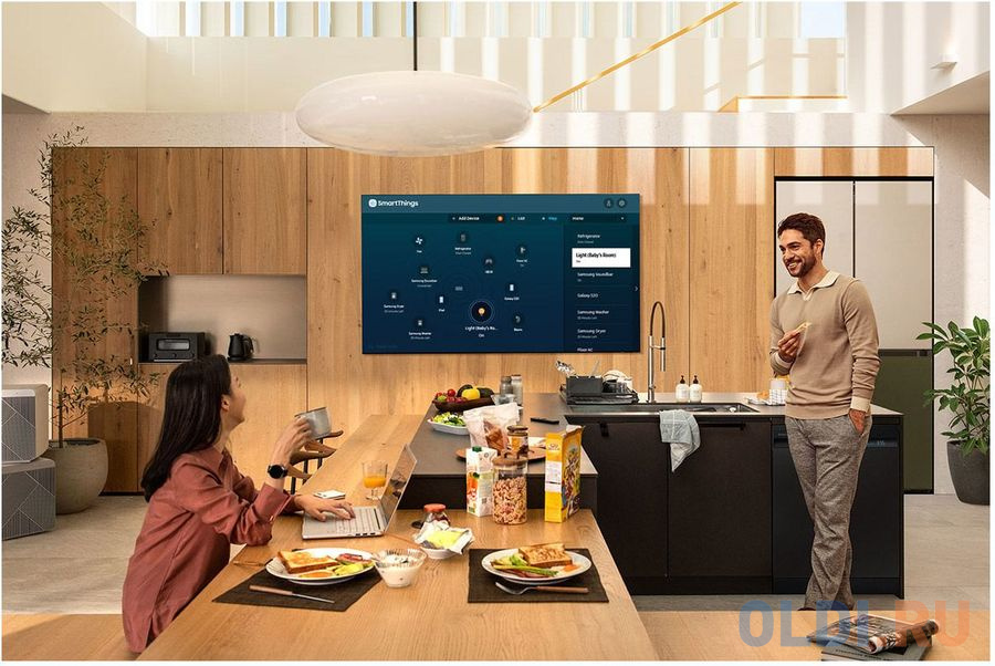 Телевизор 55" Samsung QE55Q70BAUXCE черный 3840x2160 120 Гц Smart TV Wi-Fi 2 х USB RJ-45 Bluetooth 4 х HDMI фото