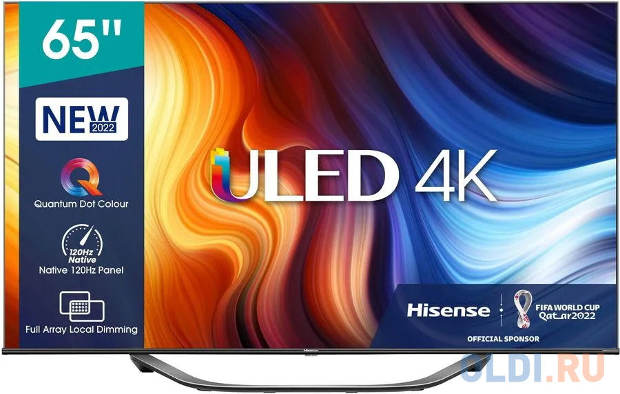 Телевизор LED Hisense 65 65U7HQ черный Ultra HD 120Hz DVB-T DVB-T2 DVB-C DVB-S DVB-S2 USB WiFi Smart TV ДА