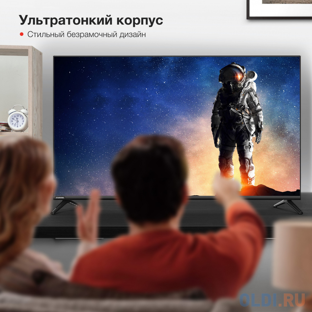 Телевизор LED Starwind 43&quot; SW-LED43UG405 Яндекс.ТВ Frameless черный 4K Ultra HD 60Hz DVB-T DVB-T2 DVB-C DVB-S DVB-S2 USB WiFi Smart TV Вид№6