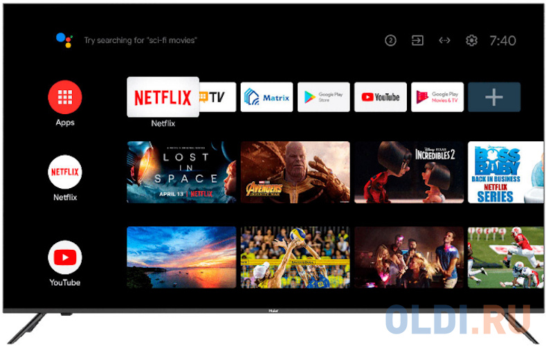 

65" Телевизор HAIER Smart TV S1, 4K Ultra HD, черный, СМАРТ ТВ, Android