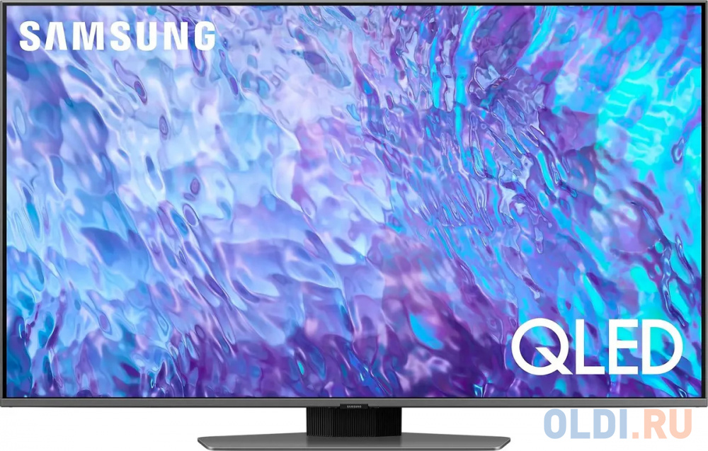 Телевизор QLED Samsung 50" QE50Q80CAUXRU Series 8 черненое серебро 4K Ultra HD 60Hz DVB-T2 DVB-C DVB-S2 USB WiFi Smart TV - фото 1