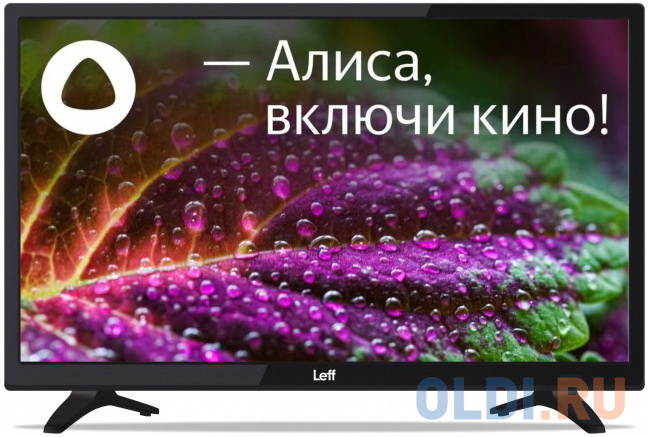 Телевизор LEFF 24" Smart/FHD 1920x1020 TV Wi-Fi Bluetooth Yandex.TV черный 24F560T, цвет black, размер 100 x 100 мм - фото 1