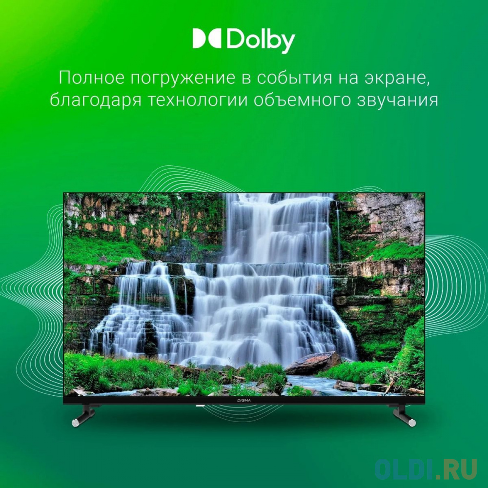 Телевизор LED Digma 32&quot; DM-LED32SBB32 Яндекс.ТВ Frameless черный HD 60Hz DVB-T DVB-T2 DVB-C DVB-S DVB-S2 USB WiFi Smart TV (RUS) Вид№5