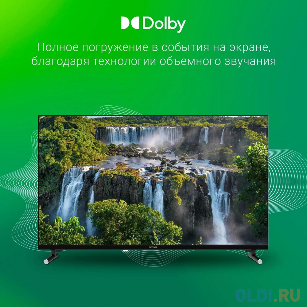 Телевизор LED Digma 32&quot; DM-LED32SBB33 Яндекс.ТВ Frameless черный FULL HD 60Hz DVB-T DVB-T2 DVB-C DVB-S DVB-S2 USB WiFi Smart TV (RUS) Вид№5