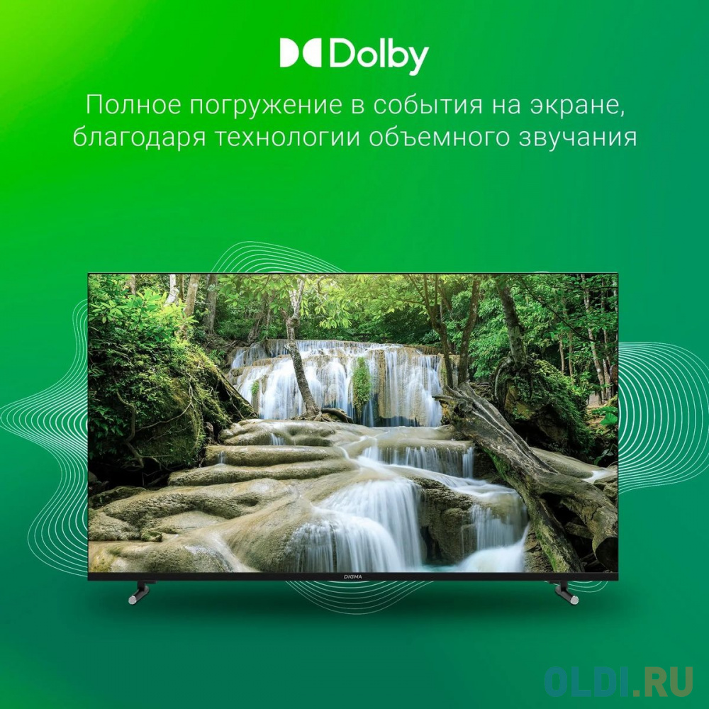 Телевизор LED Digma 43&quot; DM-LED43UBB33 Яндекс.ТВ Frameless черный 4K Ultra HD 60Hz DVB-T DVB-T2 DVB-C DVB-S DVB-S2 USB WiFi Smart TV Вид№7