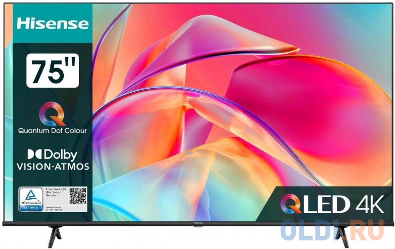 

Телевизор ЖК 65'' Hisense/ 75", QLED, Ultra HD, Smart TV (ОС VIDAA U6), Wi-Fi, PCI 2000, DVB-T2/T/C/S2/S, 2х10W, CI+(1.4), 3хHDMI, 2хUS