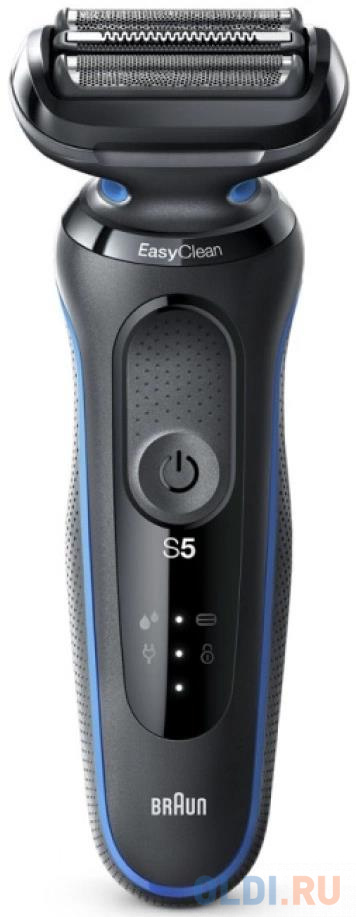 

Бритва сетчатая Braun Series 5 51-B1000s реж.эл.:3 питан.:аккум. черный/синий