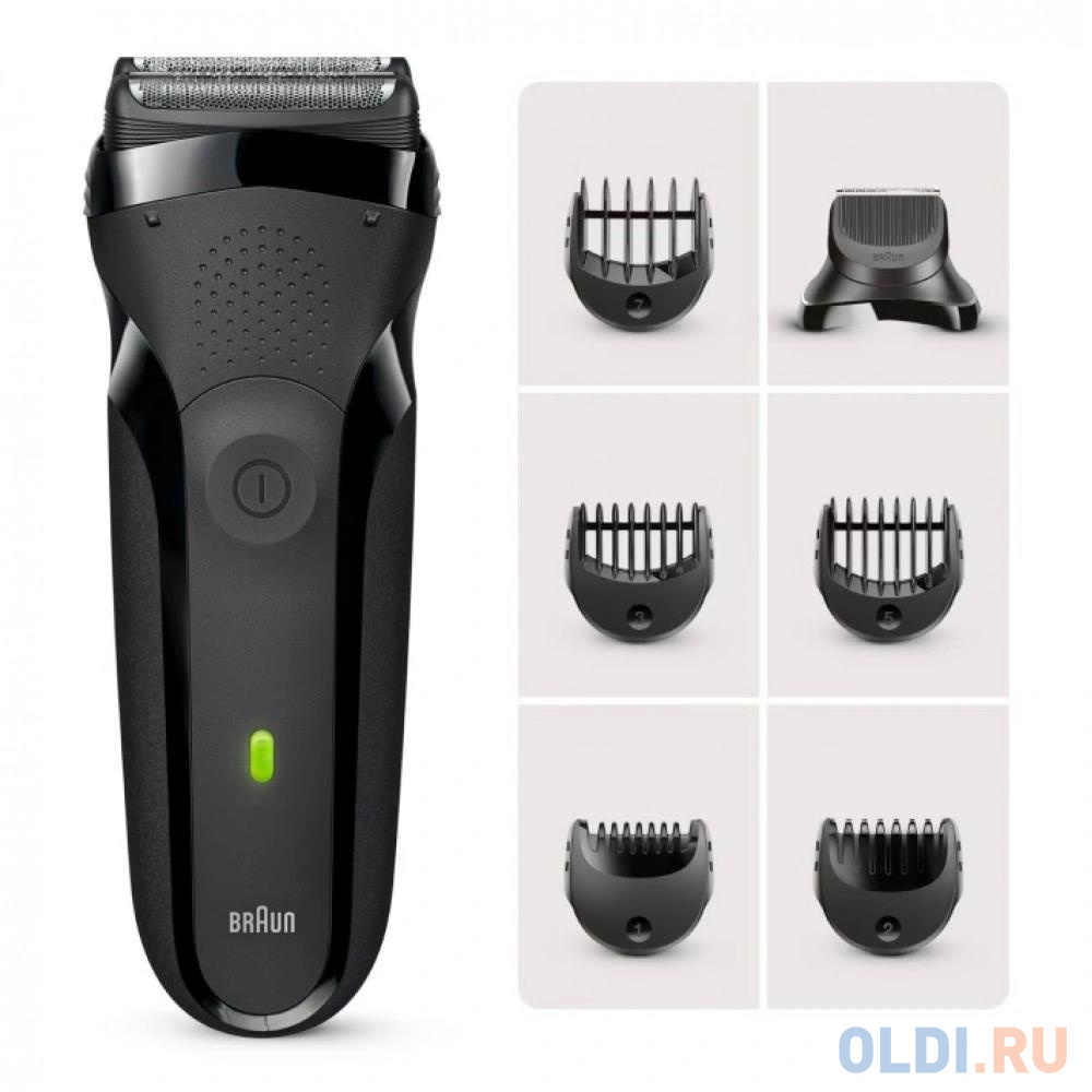 

Бритва сетчатая Braun Series 3 300BT реж.эл.:2 питан.:аккум. черный