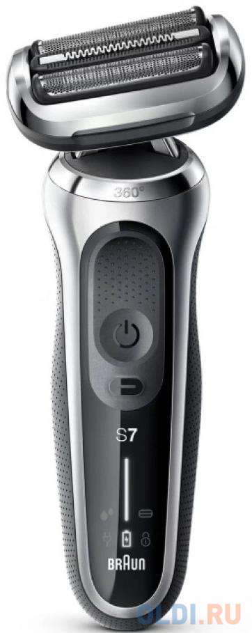 

Бритва сетчатая Braun Series 7 71-S1000s реж.эл.:3 питан.:аккум. серебристый/черный