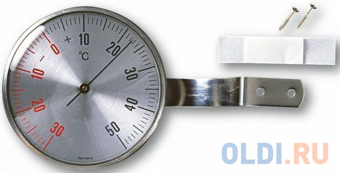 Термометр TFA 14.5001, биметаллический, металл, оконный, размер 68 х 46 х 113 мм