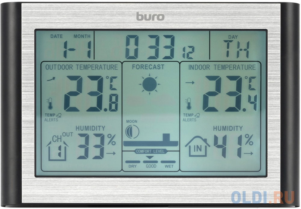 Погодная станция Buro BU-WSH114-LIGHT серебристый