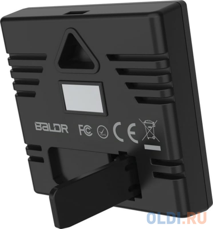 BALDR B0387TH-BLACK цифровой термогигрометр с внешним датчиком, черный фото