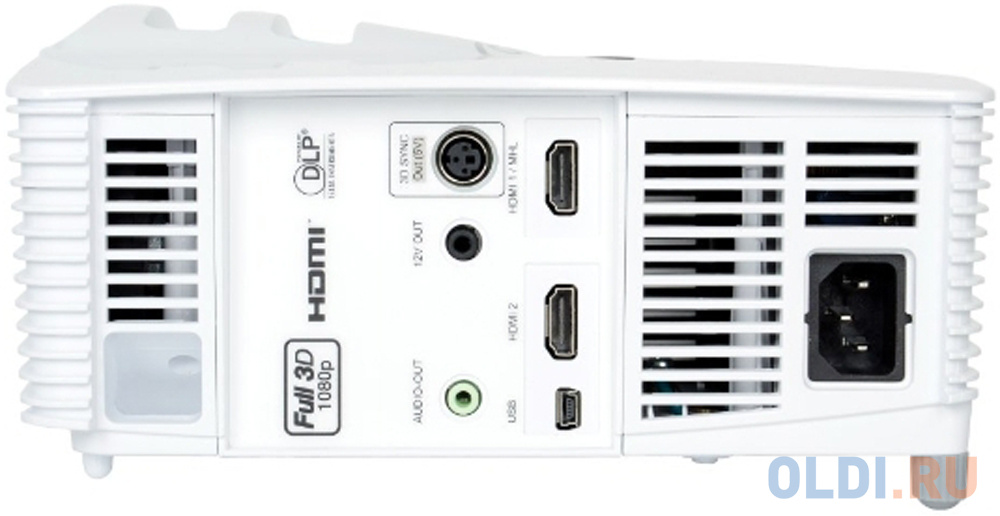Проектор Optoma EH200ST Full 3D; DLP, Full HD (1920x1080), FULL 3D, 3000 ANSI Lm, 20000:1;16:9; (0.49:1 - фикс.); HDMI v1.4 x2+MHL v1.2; Audio Out 3.5mm;12V Trigger;3D-Sync; USB Service;10W.; 26 dB; 2.65 kg, белый (95.8ZF01GC0E.LR) 95.8ZF01GCOE.LR - фото 4