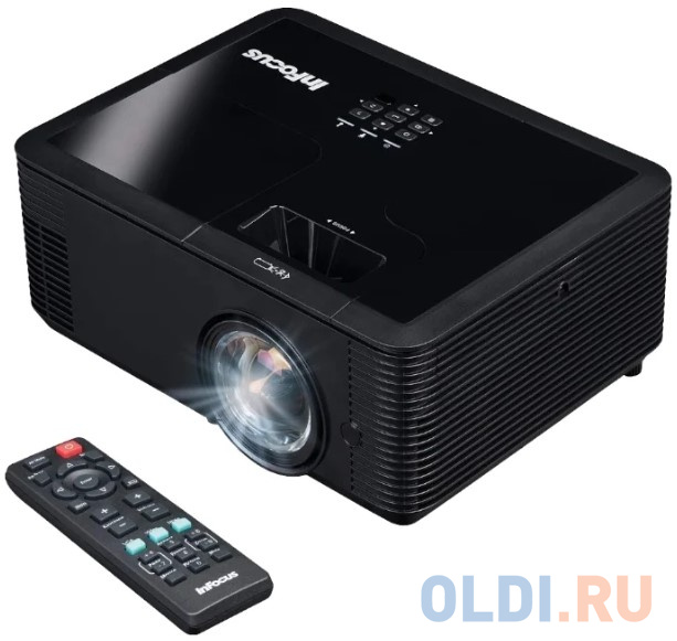 Проектор INFOCUS IN138HDST DLP, 4000 ANSI Lm,Full HD(1920x1080), 28500:1, 0.499:1, 3.5mm in, Composite video, VGA,HDMI 1.4ax3 (поддержка 3D), USB-A (S фото