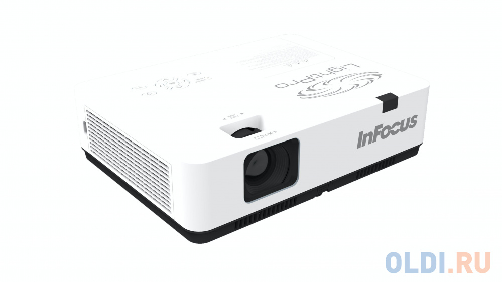 Проектор INFOCUS [IN1034] 3LCD, 4800 lm, XGA, 1.481.78:1, 50000:1, (Full 3D), 16W, 3.5mm in,Composite video,Component,VGA IN х2, HDMI IN, Audio in(RCA - фото 1