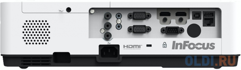 Проектор INFOCUS [IN1024] 3LCD, 4000 lm,XGA,1.481.78:1,50000:1, (Full 3D),16W, 3.5mm in,Composite video,Component,VGA IN х2, HDMI IN, Audio in(RCAх2) - фото 4