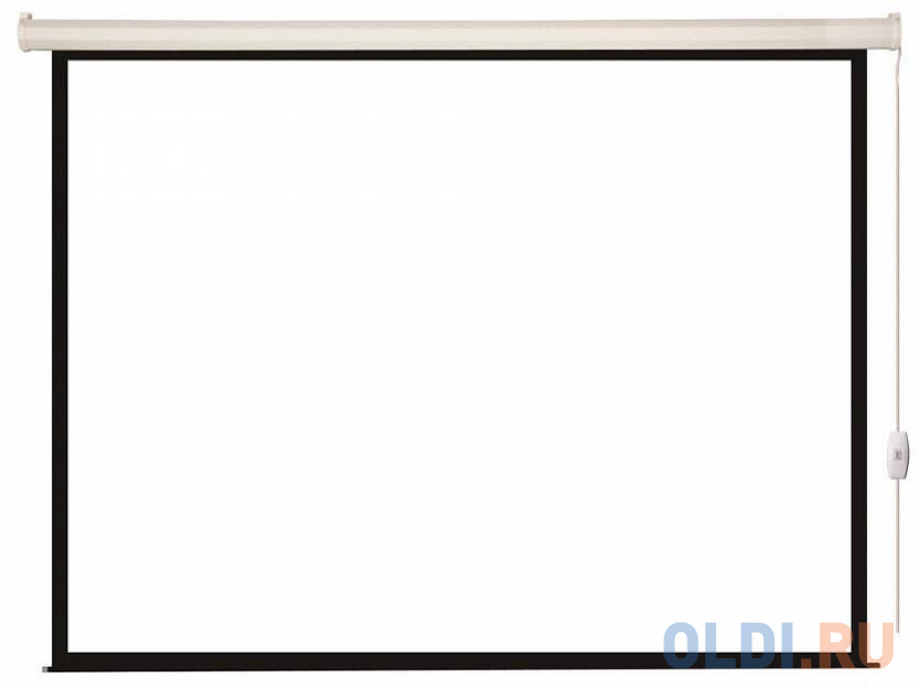 [LEC-100102] Экран с электроприводом Lumien Eco Control 203x203 см (раб. область 197х197 см) Matte White черная кайма по периметру 1:1 аскона водонепроницаемый с резинкой по периметру 200x140