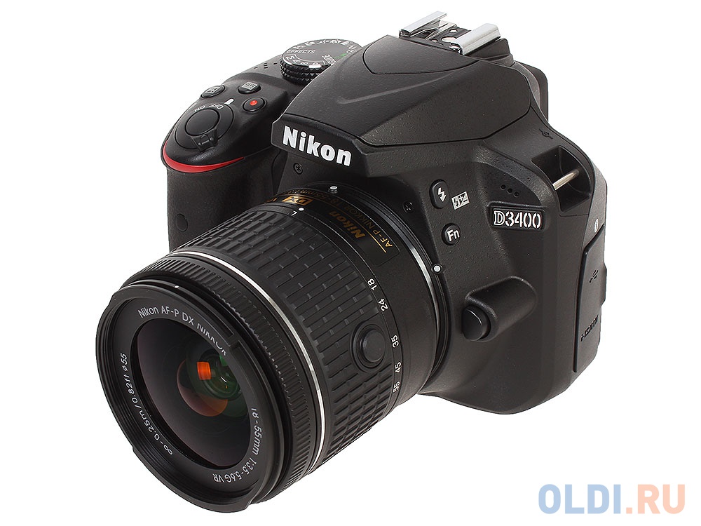 Зеркальный фотоаппарат Nikon D3400 KIT 18-55 VR Black — купить по