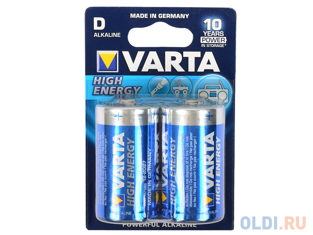  Varta High Energy LR20 2 шт —  по лучшей цене в .