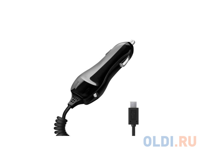 Автомобильное зарядное устройство Deppa 2.1A microUSB черный автомобильное зарядное устройство orient qc 12v3b 3 5а 2 х usb usb c