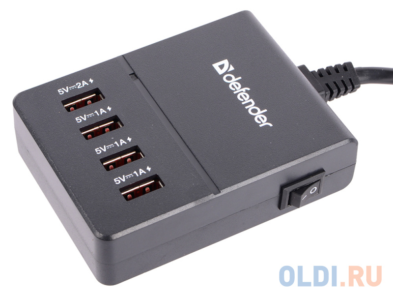 

Сетевое зарядное устройство Defender UPA-40 5А 4 x USB черный