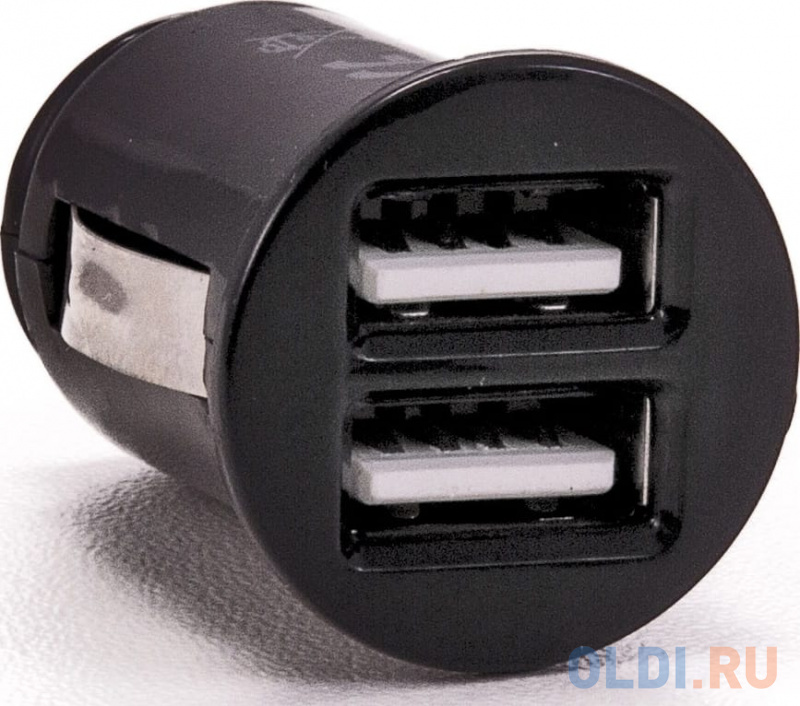 Автомобильное зарядное устроиство Gmini GM-CC-158-2USB с 2 USB портами 5V1A и 5V2.1A, чёрный фото