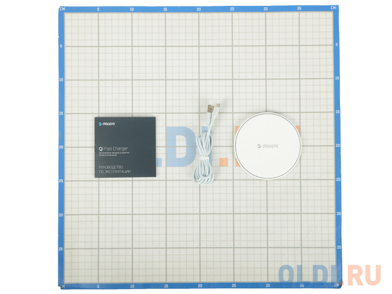 Беспроводное зарядное устройство Deppa Qi Fast Charger, 10W, стандарт Qi, белый фото