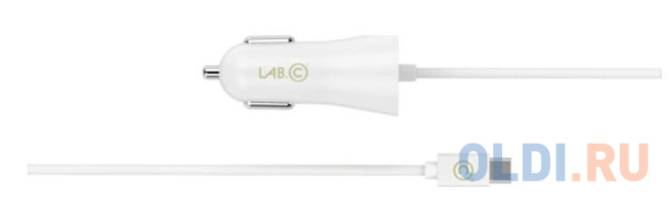 

Автомобильное зарядное устройство LAB.C 585 со встроенным кабелем Type-C. Дополнительный USB разъем. Сила тока 2,4А. Цвет золотой.