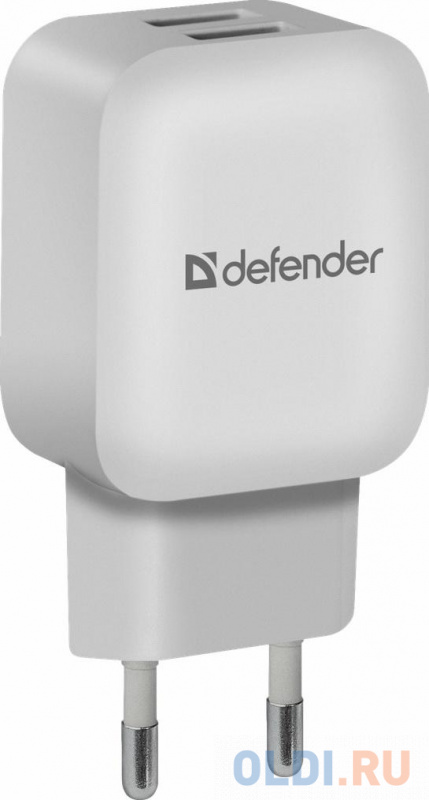 Сетевой адаптер Defender EPA-13 белый, 2xUSB, 5V/2.1А, пакет