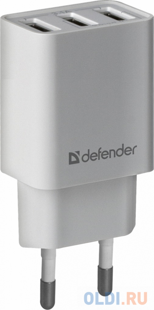 Сетевой адаптер Defender UPA-31 белый, 3xUSB, 5V/3.1А