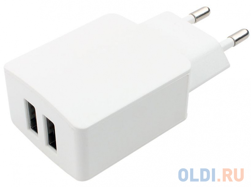 

Адаптер питания Cablexpert MP3A-PC-13 100/220V - 5V USB 2 порта, 2.1A, белый