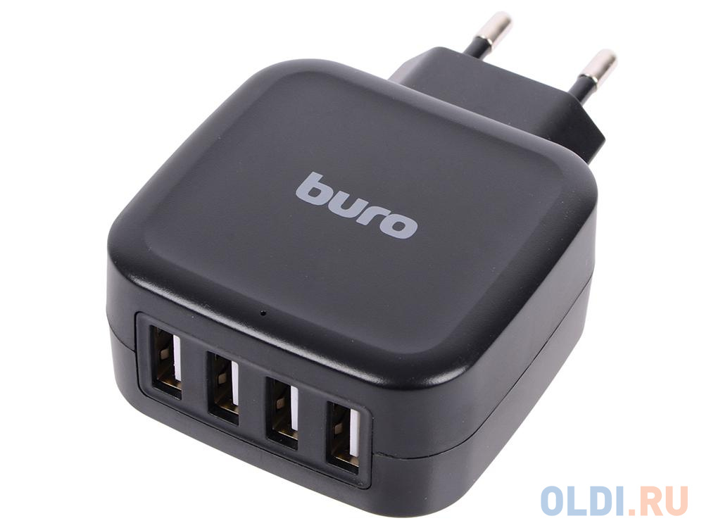 Сетевое зарядное устройство BURO TJ-286B 5А USB черный - фото 2