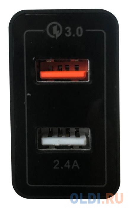 Сетевое зарядное устройство Digma DGWC-2U-QC3.0-BK 5.4А черный - фото 2